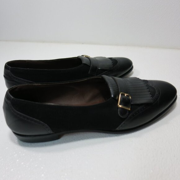 Allen Edmonds Black Loafers with Buckle Detail - Picture 4 of 7